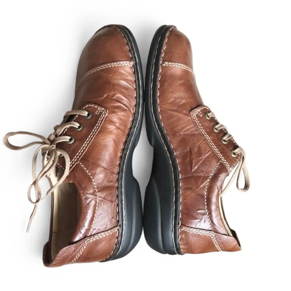 NWOT Finn Comfort Size EU 37 / US 6-6.5 Lexington Brown Plissee Oxford
